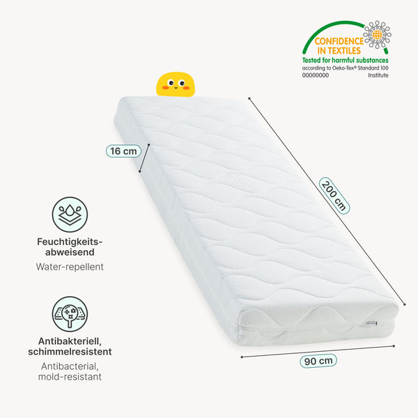 Lit cabane Rila style Montessori avec matelas 90 x 200 cm [en.casa]