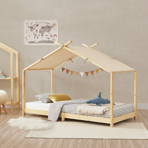 Lit maison Lit enfant Brome en bois 90x200 cm avec sommier à lattes [en.casa]