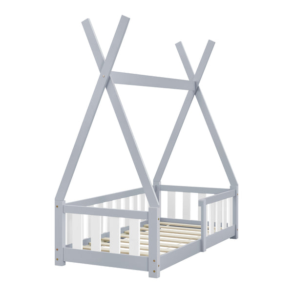 Lit enfant Helsingborg avec matelas 70x140 cm [en.casa]