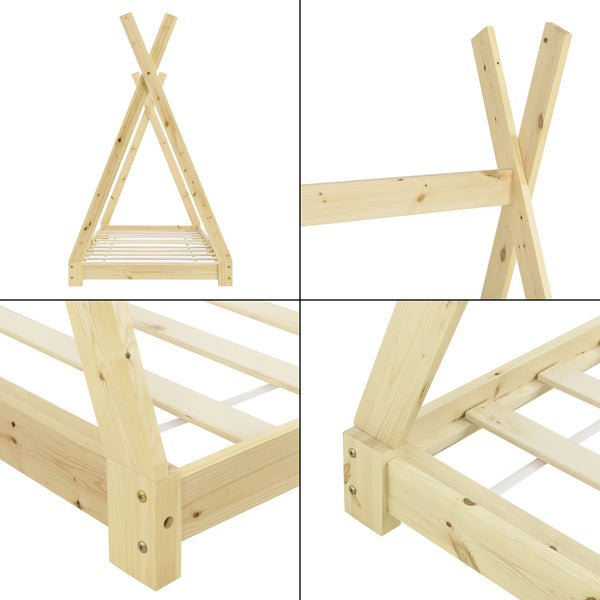 Lit enfant Höri 90x200 cm Tipi différentes couleurs en.casa