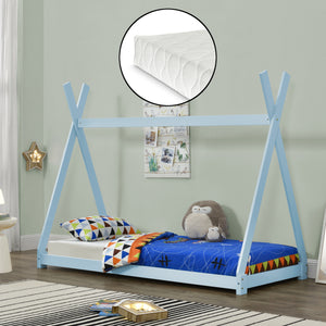 Lit enfant Onejda avec matelas en mousse froide 90x200 cm en différentes couleurs [en.casa]