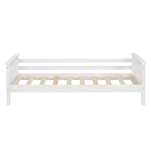 Lit d’enfant design Nuuk en bois de pin et contreplaqué avec matelas et structure solide [en.casa] [neu.haus]
