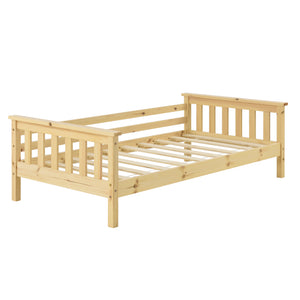 Lit d’enfant Nuuk en bois de pin avec sommier à lattes [en.casa]