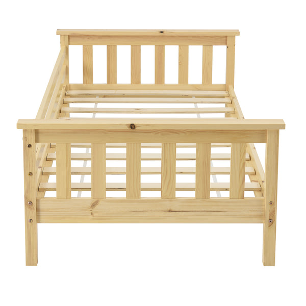 Lit d’enfant Nuuk en bois de pin avec sommier à lattes [en.casa]
