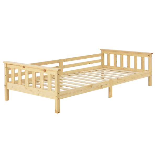 Lit d’enfant Nuuk en bois de pin avec sommier à lattes [en.casa]