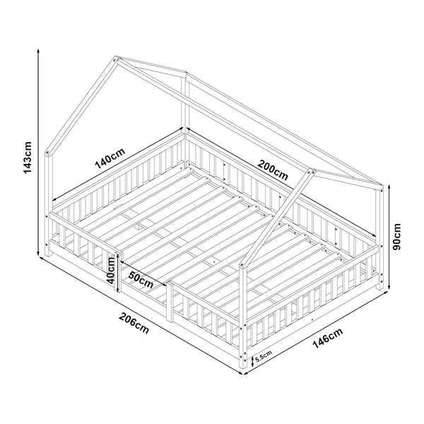 Lit cabane Sisimiut pin [en.casa]