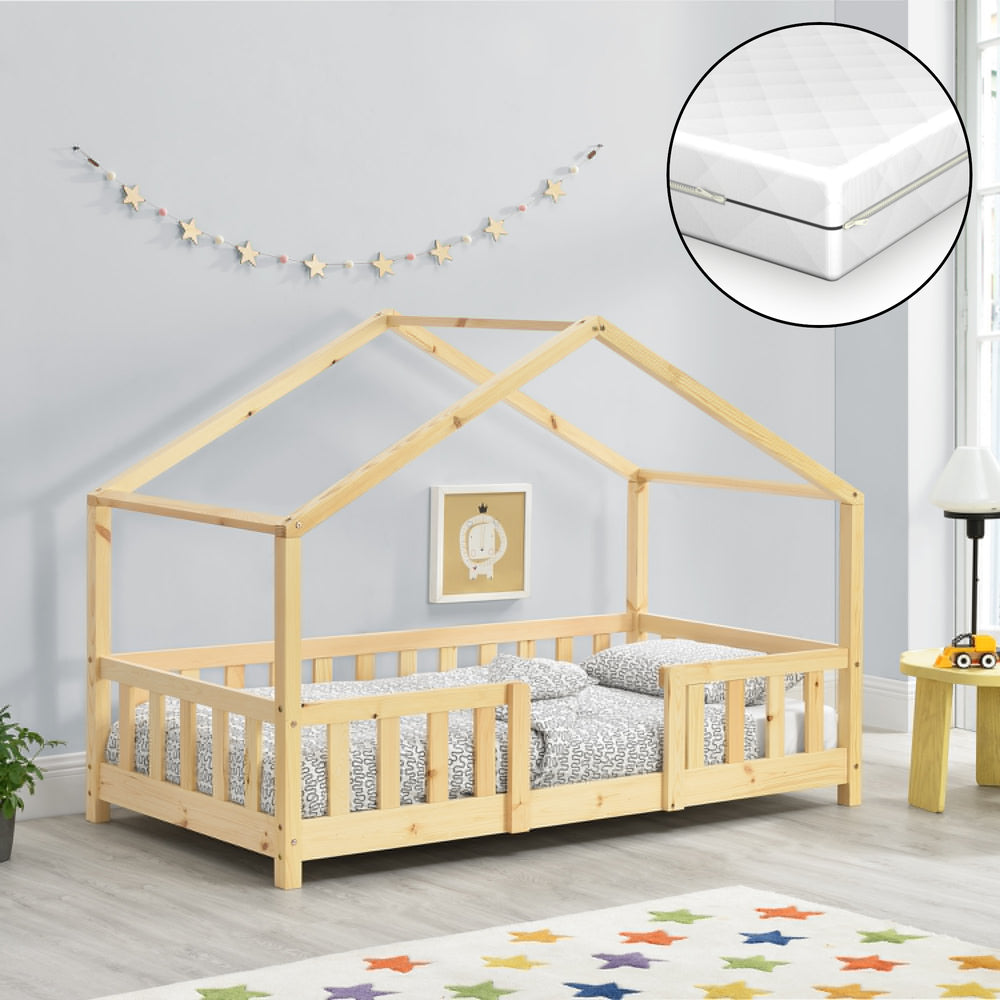 Lit pour enfant Treviolo avec matelas en mousse froide [en.casa] - premiumXL
