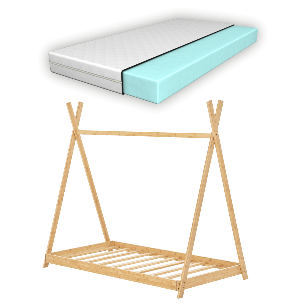 Lit enfant Vimpeli avec matelas bambou en différentes tailles [en.casa] - premiumXL