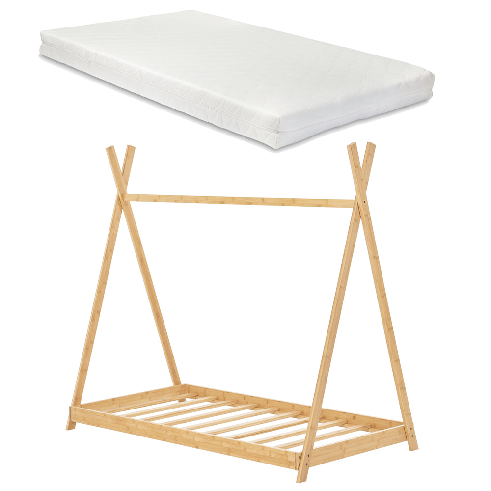 Lit enfant Vimpeli avec matelas bambou en différentes tailles [en.casa] - premiumXL