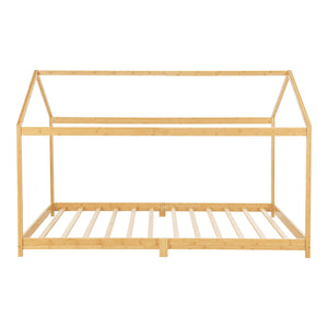 Lit cabane Vindafjord pour enfant bambou naturel [en.casa]
