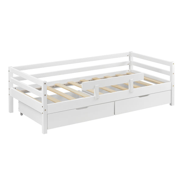 Lit d'enfant Design avec 2 Tiroirs Reykholt [en.casa]