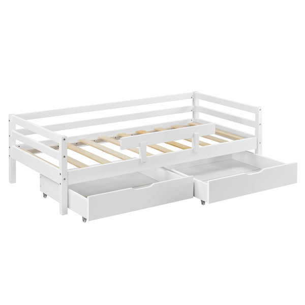 Lit d'enfant Design avec 2 Tiroirs Reykholt [en.casa]