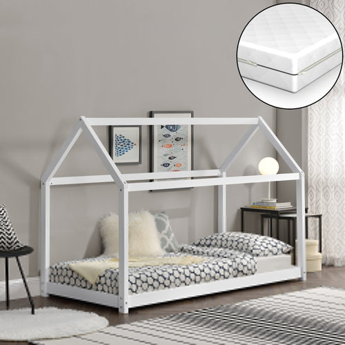 Lit enfant Netstal avec matelas en mousse froide en différentes couleurs et tailles [en.casa]