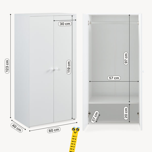 Armoire enfant Beldinupp 123 x 60 x 40 cm [en.casa]