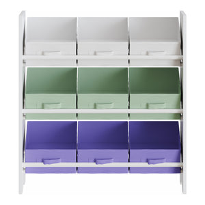 Étagère de rangement Boiro pour enfant avec 9 bacs pliables [en.casa]