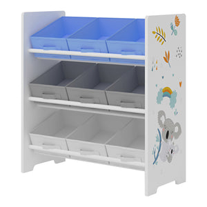Étagère de rangement Boiro pour enfant avec 9 bacs pliables [en.casa]