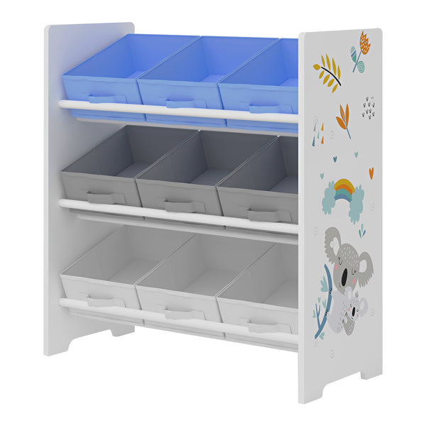 Étagère de rangement Boiro pour enfant avec 9 bacs pliables [en.casa]