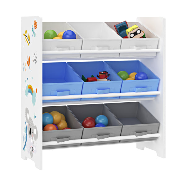 Étagère de rangement Boiro pour enfant avec 9 bacs pliables [en.casa]