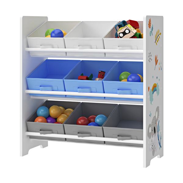Étagère de rangement Boiro pour enfant avec 9 bacs pliables [en.casa]