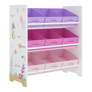 Étagère de rangement Boiro pour enfant avec 9 bacs pliables [en.casa]