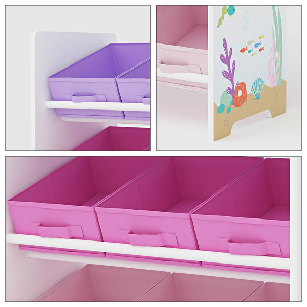 Étagère de rangement Boiro pour enfant avec 9 bacs pliables [en.casa]