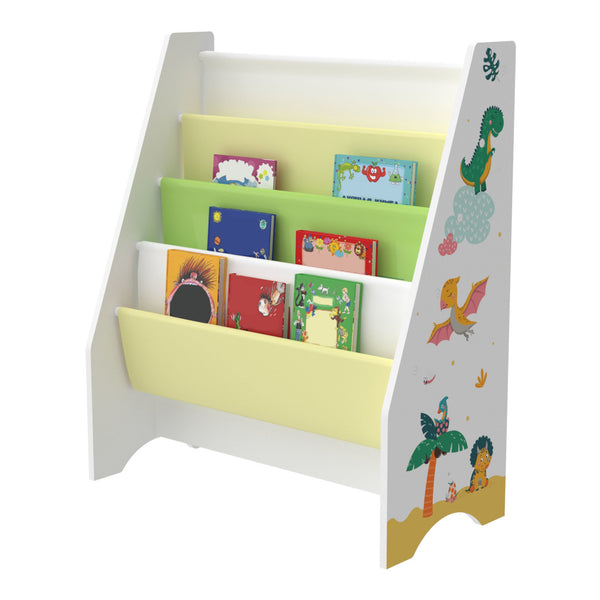 Bibliothèque Fisterra pour enfant avec 4 compartiments ouverts [en.casa]