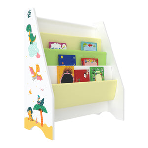 Bibliothèque Fisterra pour enfant avec 4 compartiments ouverts [en.casa]