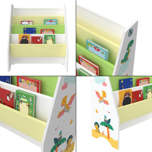 Bibliothèque Fisterra pour enfant avec 4 compartiments ouverts [en.casa]