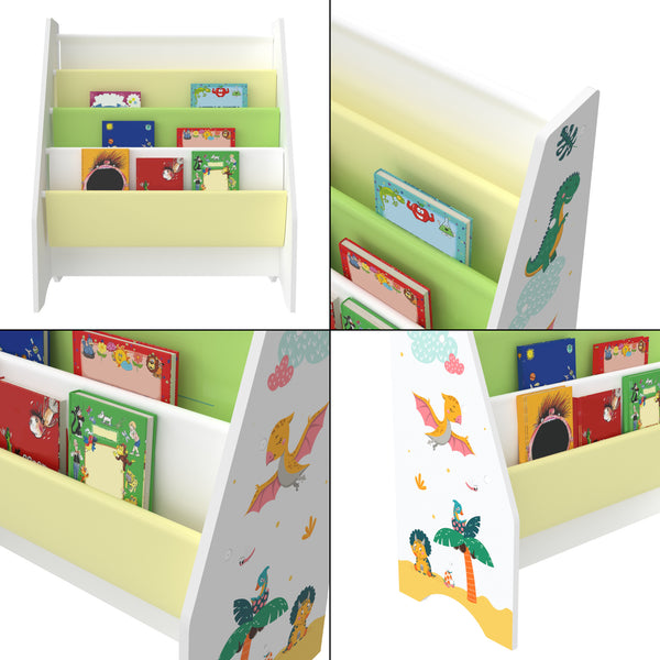 Bibliothèque Fisterra pour enfant avec 4 compartiments ouverts [en.casa]