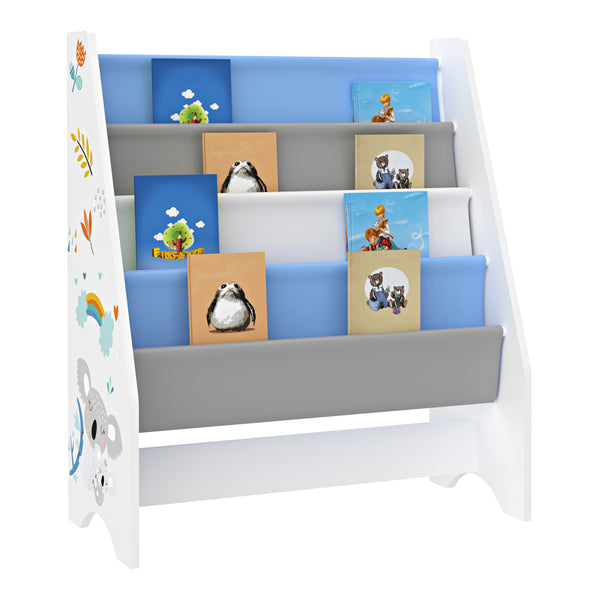 Bibliothèque Fisterra pour enfant avec 4 compartiments ouverts [en.casa]