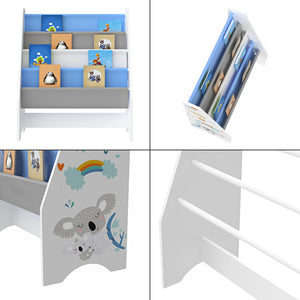 Bibliothèque Fisterra pour enfant avec 4 compartiments ouverts [en.casa]