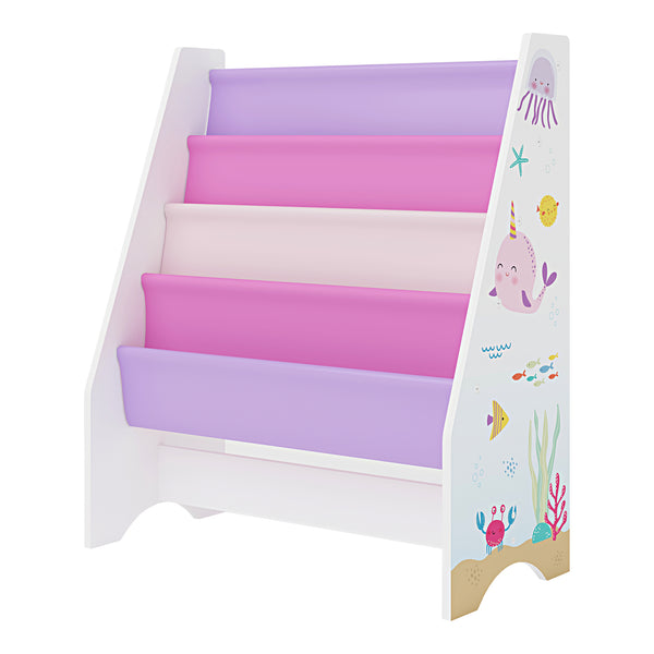 Bibliothèque Fisterra pour enfant avec 4 compartiments ouverts [en.casa]