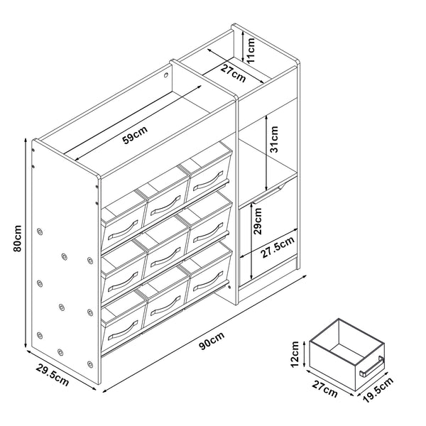 Étagère pour enfants Søndreland [en.casa]