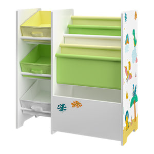 Étagère de rangement Vimianzo pour enfant avec 3 bacs ouverts [en.casa]