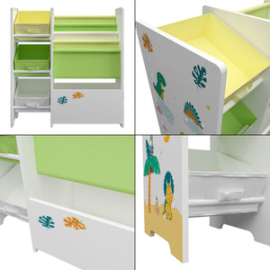 Étagère de rangement Vimianzo pour enfant avec 3 bacs ouverts [en.casa]