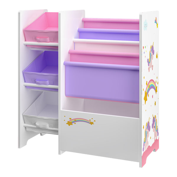 Étagère de rangement Vimianzo pour enfant avec 3 bacs ouverts [en.casa]