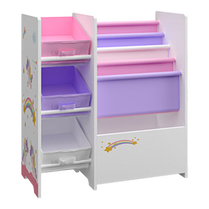 Étagère de rangement Vimianzo pour enfant avec 3 bacs ouverts [en.casa]