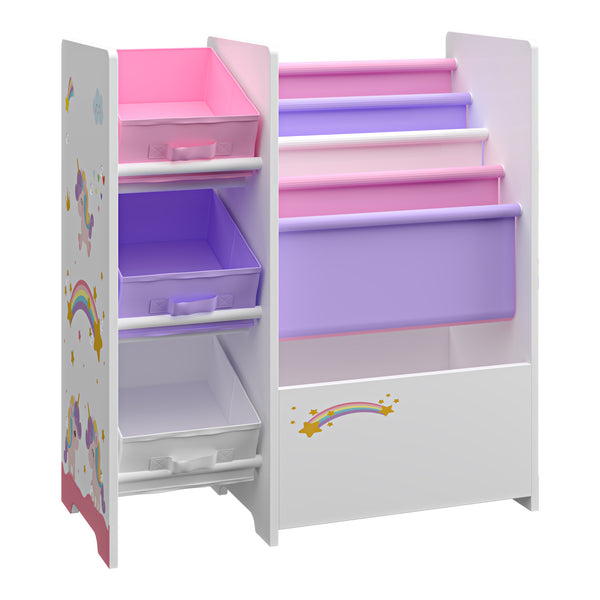 Étagère de rangement Vimianzo pour enfant avec 3 bacs ouverts [en.casa]