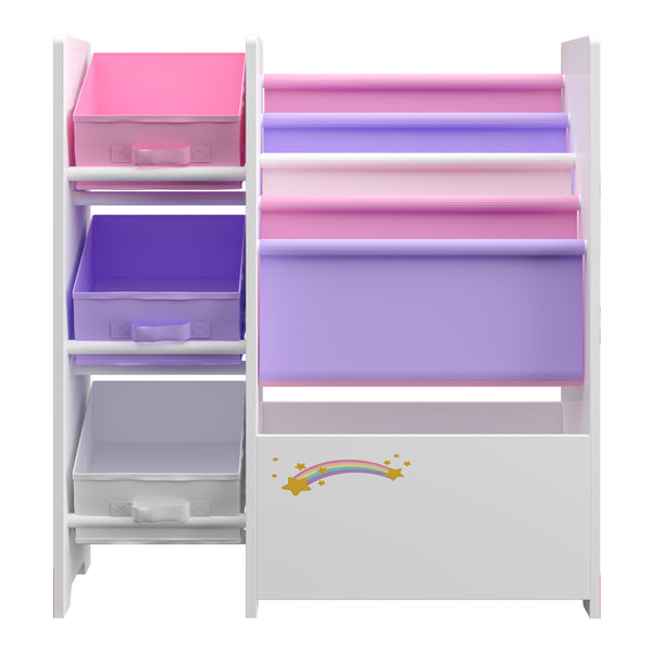 Étagère de rangement Vimianzo pour enfant avec 3 bacs ouverts [en.casa]