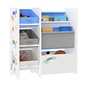 Étagère de rangement Vimianzo pour enfant avec 3 bacs ouverts [en.casa]