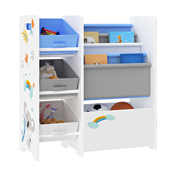 Étagère de rangement Vimianzo pour enfant avec 3 bacs ouverts [en.casa]