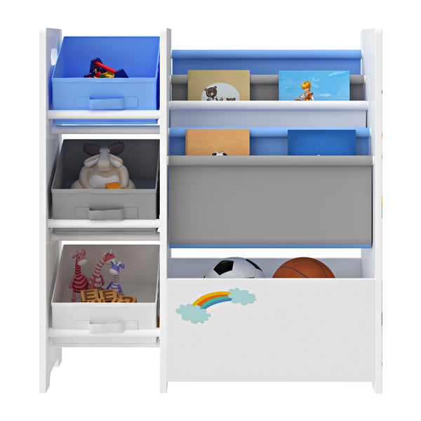 Étagère de rangement Vimianzo pour enfant avec 3 bacs ouverts [en.casa]