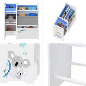 Étagère de rangement Vimianzo pour enfant avec 3 bacs ouverts [en.casa]