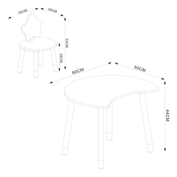 Bureau pour enfant avec chaise Lallega [en.casa]