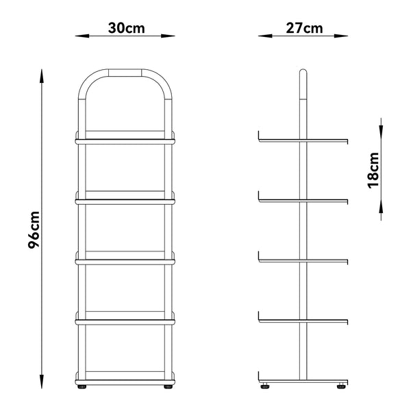 Étagère à chaussures pour enfants Poytya en acier 96x30x27 cm [en.casa]