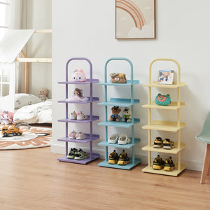 Étagère à chaussures pour enfants Poytya en acier 96x30x27 cm [en.casa]