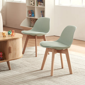Chaise pour chambre d'enfant Elvdal lot de 2 rembourrées [en.casa]