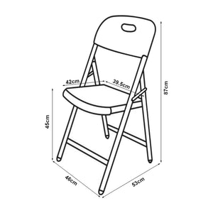 Chaise pliante Ljusnarsberg en lot en plastique [en.casa]