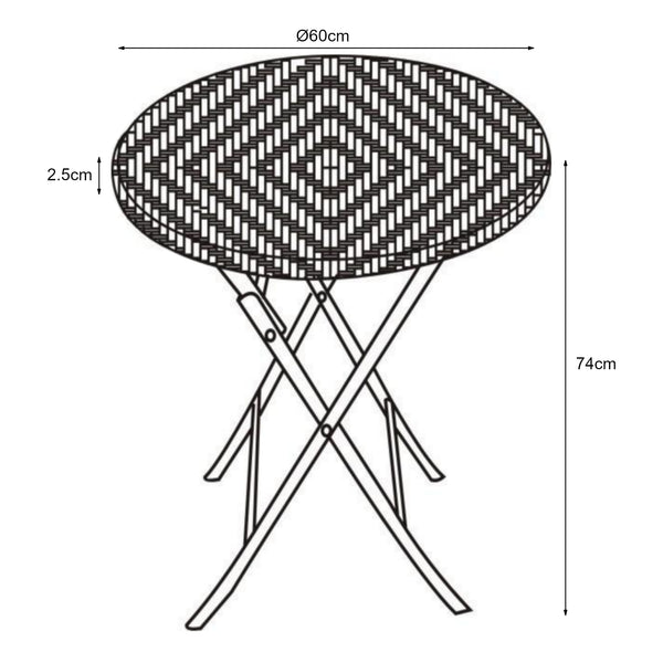 Table rabattable Mark [en.casa]
