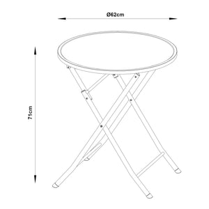 Table de jardin pliante Sande [en.casa]